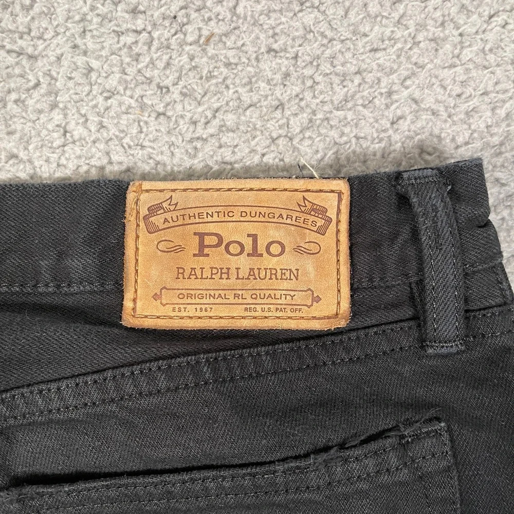 Polo Ralph Lauren Jeans Mens 33x30 Black Denim Streetwear Straight Leg Dungarees - Picture 7 of 11